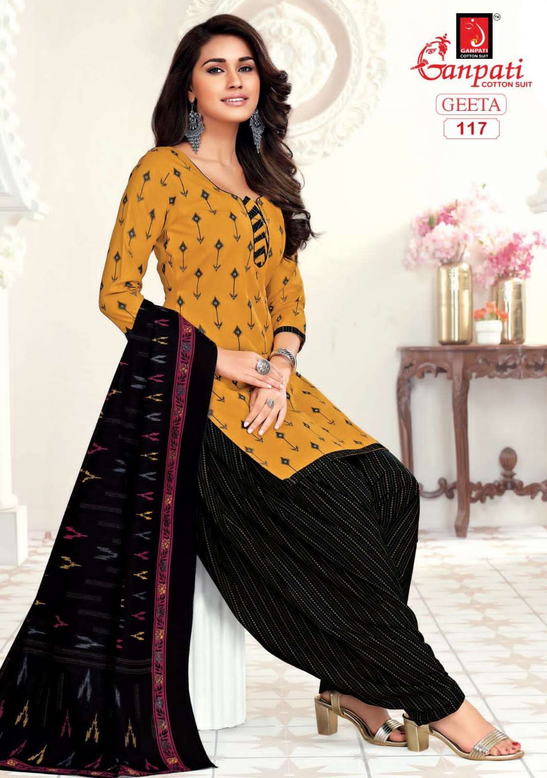 Geeta Vol-1 By Ganpati Cotton Suit 108 To 122 Series Beautiful Suits Colorful Stylish Fancy Casual Wear & Ethnic Wear Pure Cotton Print Dresses At Wholesale Price