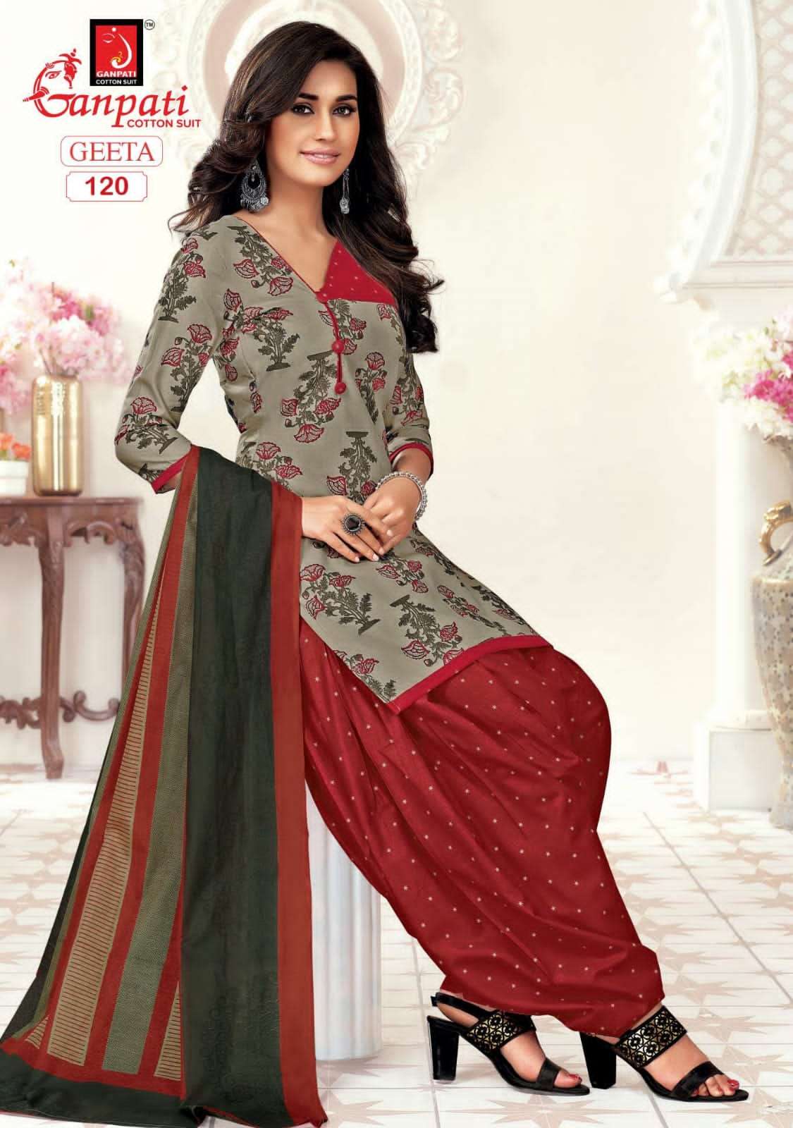Geeta Vol-1 By Ganpati Cotton Suit 108 To 122 Series Beautiful Suits Colorful Stylish Fancy Casual Wear & Ethnic Wear Pure Cotton Print Dresses At Wholesale Price