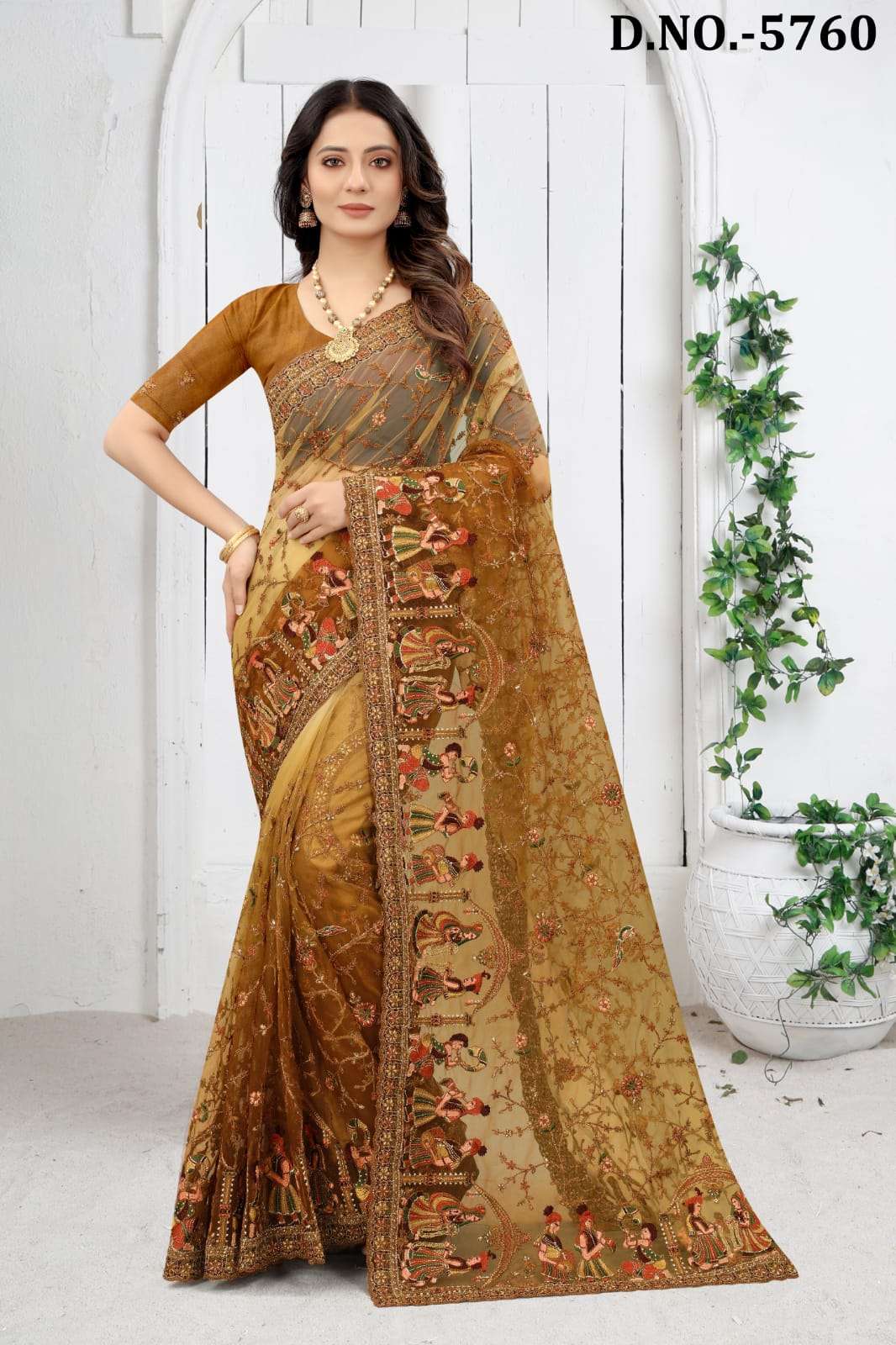 PAVITRA RISHTA BY NARI FASHION 5751 TO 5762 SERIES INDIAN TRADITIONAL WEAR COLLECTION BEAUTIFUL STYLISH FANCY COLORFUL PARTY WEAR & OCCASIONAL WEAR HEAVY NET EMBROIDERED SAREES AT WHOLESALE PRICE