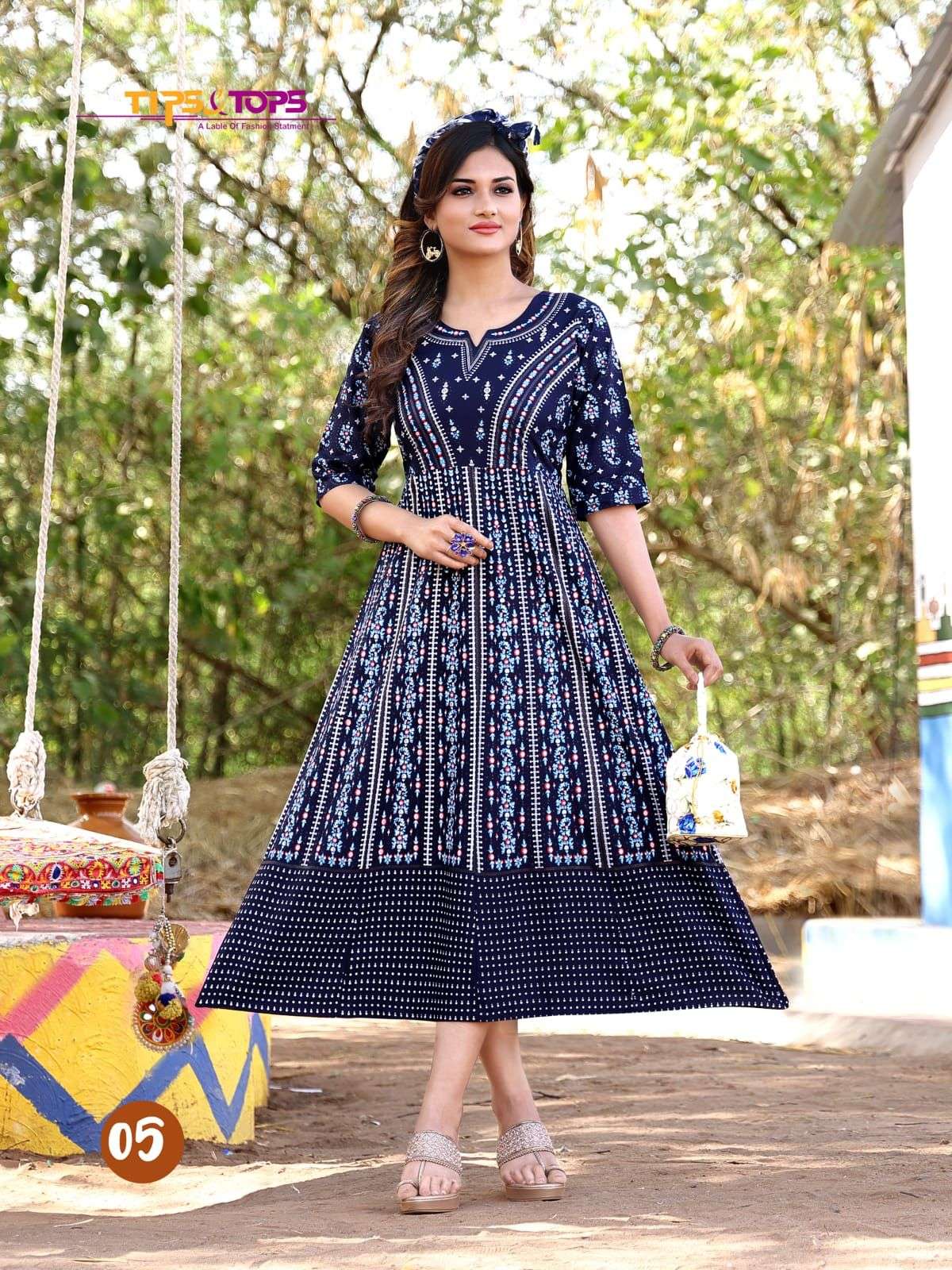 MILLIE BY TIPS AND TOPS 01 TO 06 SERIES DESIGNER STYLISH FANCY COLORFUL BEAUTIFUL PARTY WEAR & ETHNIC WEAR COLLECTION RAYON PRINT KURTIS AT WHOLESALE PRICE