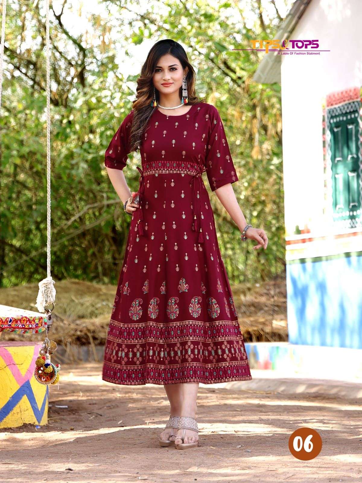 MILLIE BY TIPS AND TOPS 01 TO 06 SERIES DESIGNER STYLISH FANCY COLORFUL BEAUTIFUL PARTY WEAR & ETHNIC WEAR COLLECTION RAYON PRINT KURTIS AT WHOLESALE PRICE