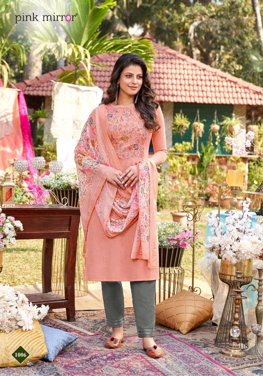 PRECIOUS BY PINK MIRROR 1001 TO 1006 SERIES BEAUTIFUL SUITS COLORFUL STYLISH FANCY CASUAL WEAR & ETHNIC WEAR VISCOSE SILK EMBROIDERED DRESSES AT WHOLESALE PRICE