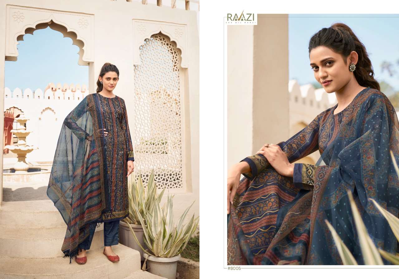 RESHAM BY RAMA FASHION 8001 TO 8008 SERIES BEAUTIFUL SUITS COLORFUL STYLISH FANCY CASUAL WEAR & ETHNIC WEAR TUSSAR SILK DIGITAL PRINT DRESSES AT WHOLESALE PRICE