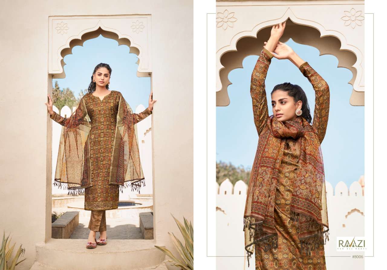 RESHAM BY RAMA FASHION 8001 TO 8008 SERIES BEAUTIFUL SUITS COLORFUL STYLISH FANCY CASUAL WEAR & ETHNIC WEAR TUSSAR SILK DIGITAL PRINT DRESSES AT WHOLESALE PRICE