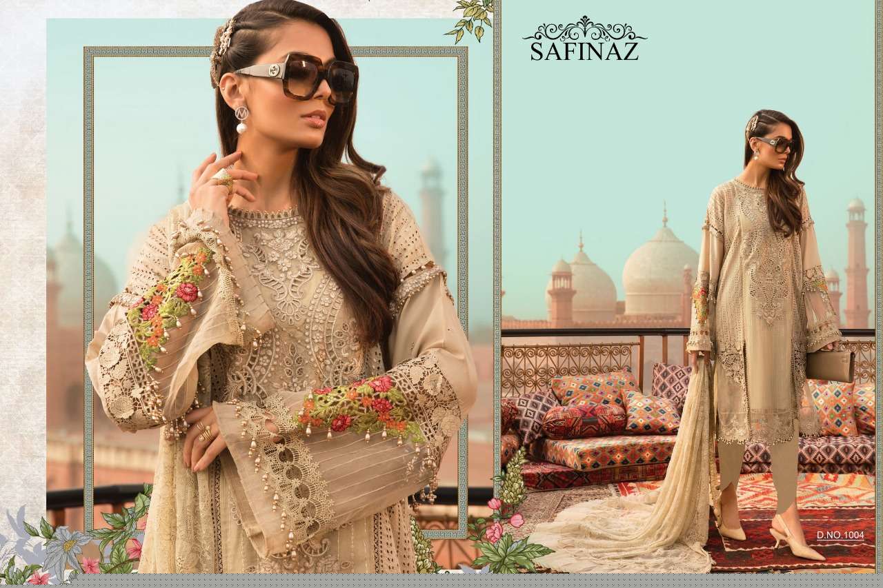MARIA.B. VOL-9 BY SAFINAZ 1001 TO 1007 SERIES PAKISTANI WEAR COLLECTION BEAUTIFUL STYLISH FANCY COLORFUL PARTY WEAR & OCCASIONAL WEAR PURE COTTON LAWN WITH EMBROIDERED DRESSES AT WHOLESALE PRICE
