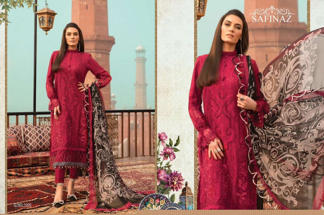 MARIA.B. VOL-9 BY SAFINAZ 1001 TO 1007 SERIES PAKISTANI WEAR COLLECTION BEAUTIFUL STYLISH FANCY COLORFUL PARTY WEAR & OCCASIONAL WEAR PURE COTTON LAWN WITH EMBROIDERED DRESSES AT WHOLESALE PRICE