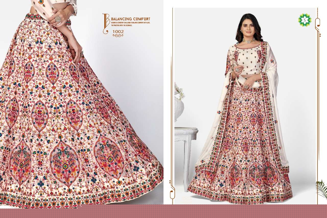 MANGALM BY SHEE STAR 1001 TO 1004 SERIES DESIGNER BEAUTIFUL NAVRATRI COLLECTION OCCASIONAL WEAR & PARTY WEAR HEAVY GEORGETTE LEHENGAS AT WHOLESALE PRICE