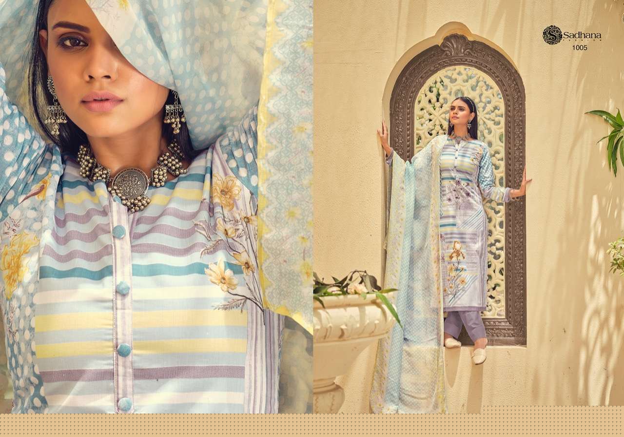 ELAAN E ISHQ BY SADHANA FASHION 1001 TO 1008 SERIES BEAUTIFUL SUITS COLORFUL STYLISH FANCY CASUAL WEAR & ETHNIC WEAR PURE LAWN COTTON DIGITAL PRINT DRESSES AT WHOLESALE PRICE