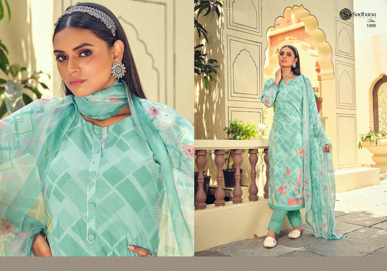ELAAN E ISHQ BY SADHANA FASHION 1001 TO 1008 SERIES BEAUTIFUL SUITS COLORFUL STYLISH FANCY CASUAL WEAR & ETHNIC WEAR PURE LAWN COTTON DIGITAL PRINT DRESSES AT WHOLESALE PRICE