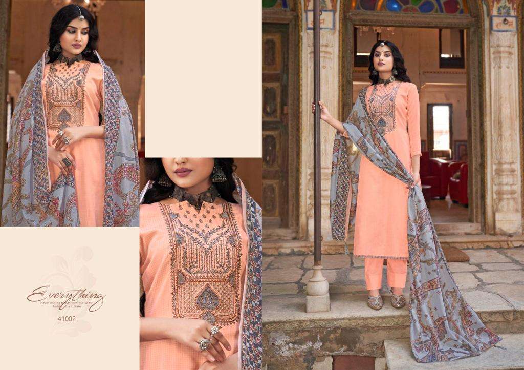 NOREEN BY SELTOS 41001 TO 41008 SERIES BEAUTIFUL SUITS COLORFUL STYLISH FANCY CASUAL WEAR & ETHNIC WEAR PURE JAM PRINT DRESSES AT WHOLESALE PRICE