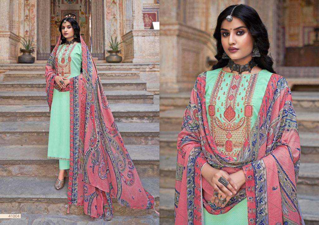 NOREEN BY SELTOS 41001 TO 41008 SERIES BEAUTIFUL SUITS COLORFUL STYLISH FANCY CASUAL WEAR & ETHNIC WEAR PURE JAM PRINT DRESSES AT WHOLESALE PRICE
