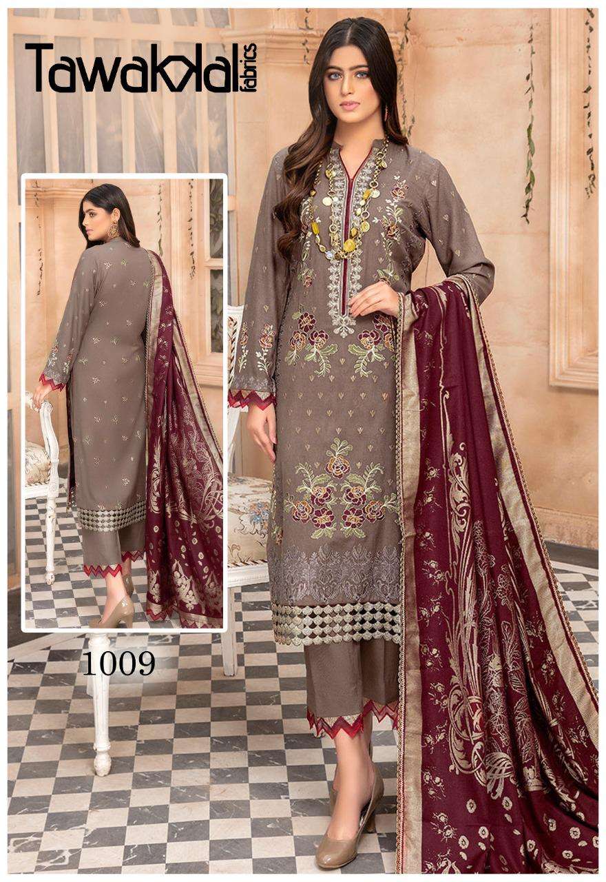 PARISA BY TAWAKKAL FAB 1001 TO 1010 SERIES BEAUTIFUL PAKISTANI SUITS COLORFUL STYLISH FANCY CASUAL WEAR & ETHNIC WEAR COTTON DRESSES AT WHOLESALE PRICE