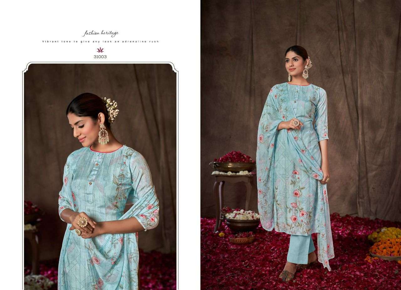 SELVI BY SIYONI 31001 TO 31006 SERIES BEAUTIFUL SUITS COLORFUL STYLISH FANCY CASUAL WEAR & ETHNIC WEAR PURE MUSLIN DIGITAL PRINT DRESSES AT WHOLESALE PRICE