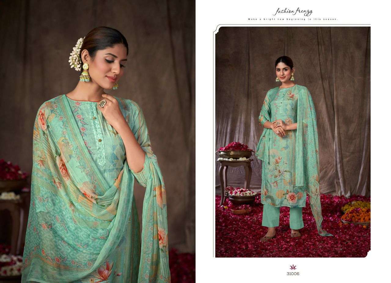 SELVI BY SIYONI 31001 TO 31006 SERIES BEAUTIFUL SUITS COLORFUL STYLISH FANCY CASUAL WEAR & ETHNIC WEAR PURE MUSLIN DIGITAL PRINT DRESSES AT WHOLESALE PRICE