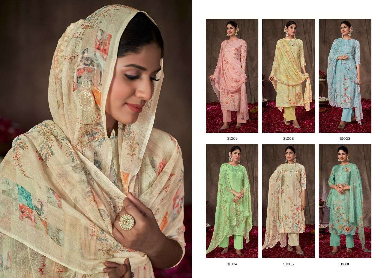SELVI BY SIYONI 31001 TO 31006 SERIES BEAUTIFUL SUITS COLORFUL STYLISH FANCY CASUAL WEAR & ETHNIC WEAR PURE MUSLIN DIGITAL PRINT DRESSES AT WHOLESALE PRICE
