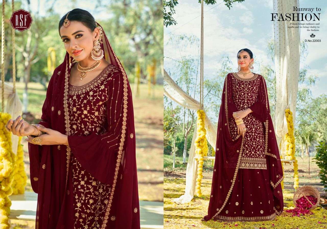 SAMPADA BY RIDDHI SIDDHI FASHION 22001 TO 22004 SERIES BEAUTIFUL SUITS COLORFUL STYLISH FANCY CASUAL WEAR & ETHNIC WEAR PURE FAUX GEORGETTE DRESSES AT WHOLESALE PRICE