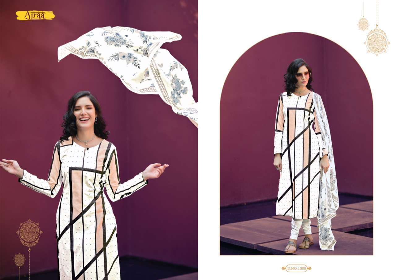 SHANAYA BY AJRAA 1001 TO 1007 SERIES BEAUTIFUL SUITS COLORFUL STYLISH FANCY CASUAL WEAR & ETHNIC WEAR COTTON DIGITAL PRINT DRESSES AT WHOLESALE PRICE