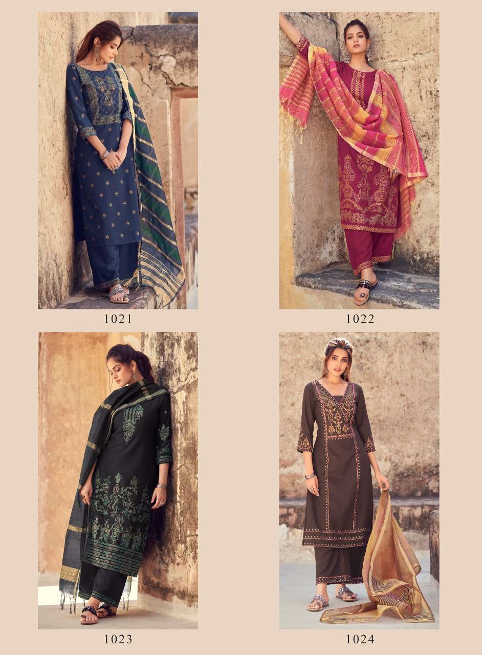 KANTHA BY INDO ERA 1021 TO 1026 SERIES BEAUTIFUL SUITS COLORFUL STYLISH FANCY CASUAL WEAR & ETHNIC WEAR COTTON PRINT DRESSES AT WHOLESALE PRICE