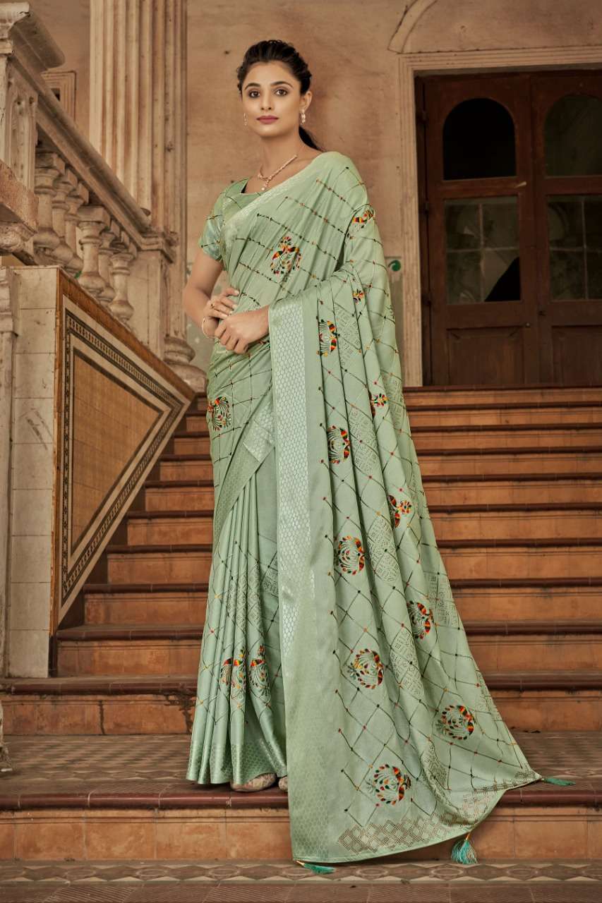 UNICORN PEACOCK BY YADU NANDAN FASHION 01 TO 06 SERIES INDIAN TRADITIONAL WEAR COLLECTION BEAUTIFUL STYLISH FANCY COLORFUL PARTY WEAR & OCCASIONAL WEAR COTTON SATIN SAREES AT WHOLESALE PRICE