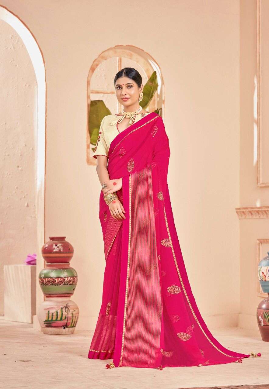 MANORAMA BY 5D DESIGNER 11731 TO 11738 SERIES INDIAN TRADITIONAL WEAR COLLECTION BEAUTIFUL STYLISH FANCY COLORFUL PARTY WEAR & OCCASIONAL WEAR PURE CHIFFON SAREES AT WHOLESALE PRICE