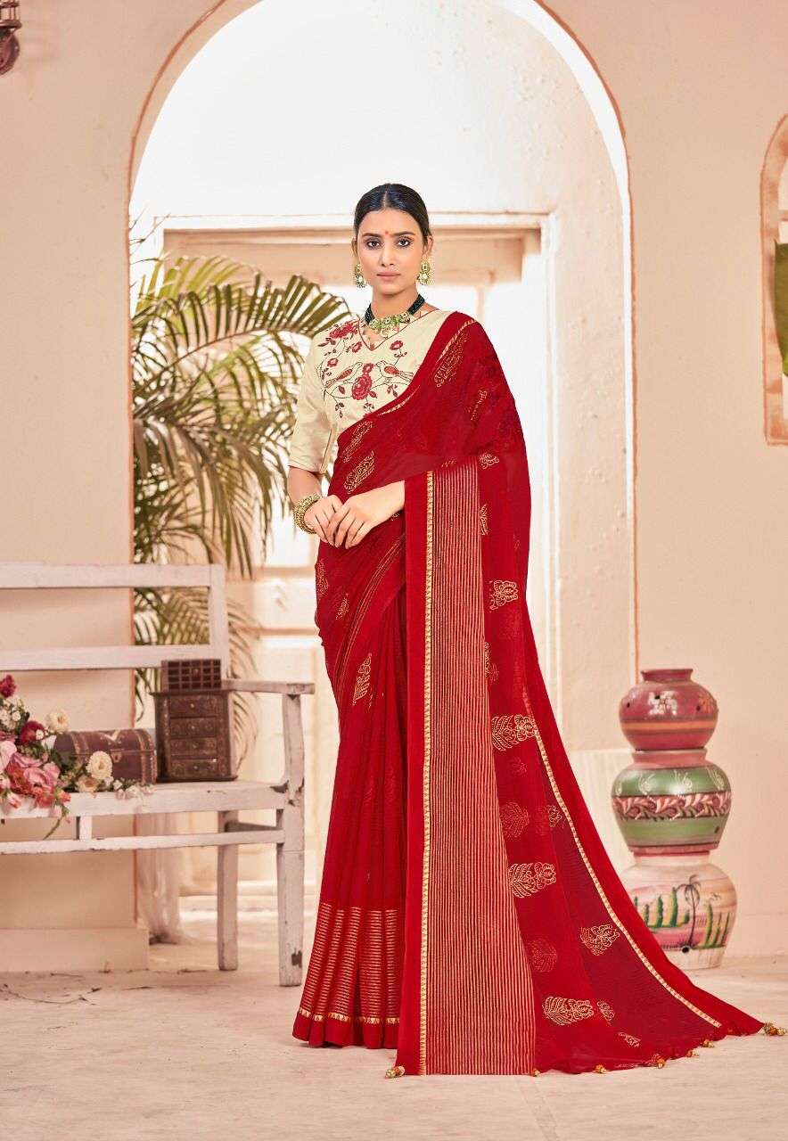 MANORAMA BY 5D DESIGNER 11731 TO 11738 SERIES INDIAN TRADITIONAL WEAR COLLECTION BEAUTIFUL STYLISH FANCY COLORFUL PARTY WEAR & OCCASIONAL WEAR PURE CHIFFON SAREES AT WHOLESALE PRICE