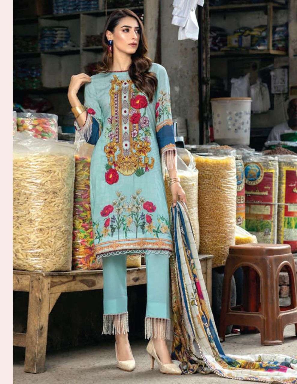 SANIYA VOL-6 BY APANA COTTON 1001 TO 1006 SERIES BEAUTIFUL STYLISH SUITS FANCY COLORFUL CASUAL WEAR & ETHNIC WEAR & READY TO WEAR COTTON PRINTED DRESSES AT WHOLESALE PRICE