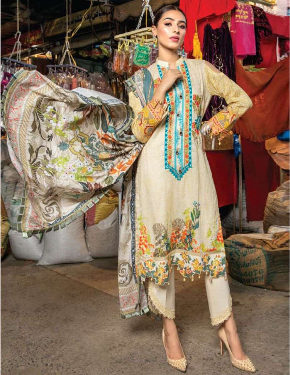 SANIYA VOL-6 BY APANA COTTON 1001 TO 1006 SERIES BEAUTIFUL STYLISH SUITS FANCY COLORFUL CASUAL WEAR & ETHNIC WEAR & READY TO WEAR COTTON PRINTED DRESSES AT WHOLESALE PRICE