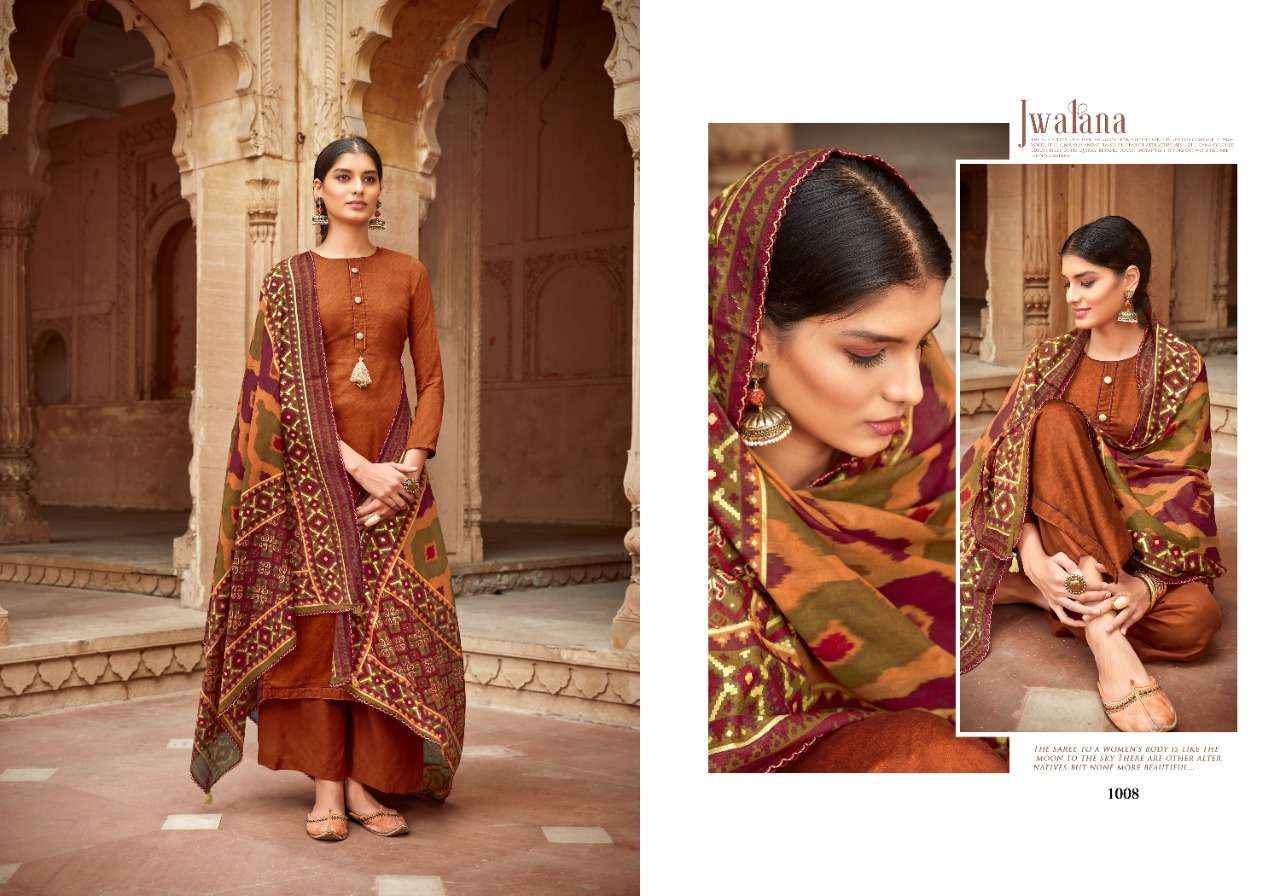 BINDIYA BY SWEETY FASHION 1001 TO 1008 SERIES BEAUTIFUL SUITS COLORFUL STYLISH FANCY CASUAL WEAR & ETHNIC WEAR PURE JAM SATIN PRINT DRESSES AT WHOLESALE PRICE