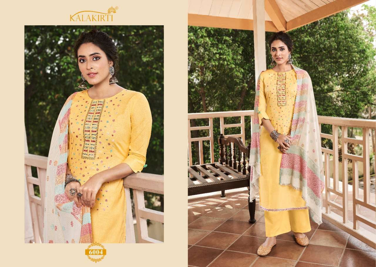 SAFAR BY KALAKIRTI 6001 TO 6006 SERIES BEAUTIFUL SUITS COLORFUL STYLISH FANCY CASUAL WEAR & ETHNIC WEAR PURE CAMBRIC PRINT DRESSES AT WHOLESALE PRICE