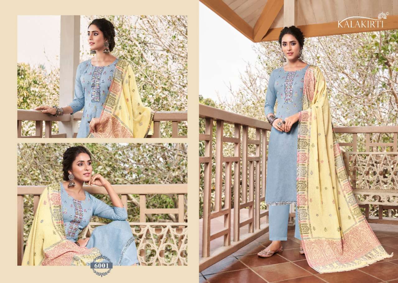 SAFAR BY KALAKIRTI 6001 TO 6006 SERIES BEAUTIFUL SUITS COLORFUL STYLISH FANCY CASUAL WEAR & ETHNIC WEAR PURE CAMBRIC PRINT DRESSES AT WHOLESALE PRICE