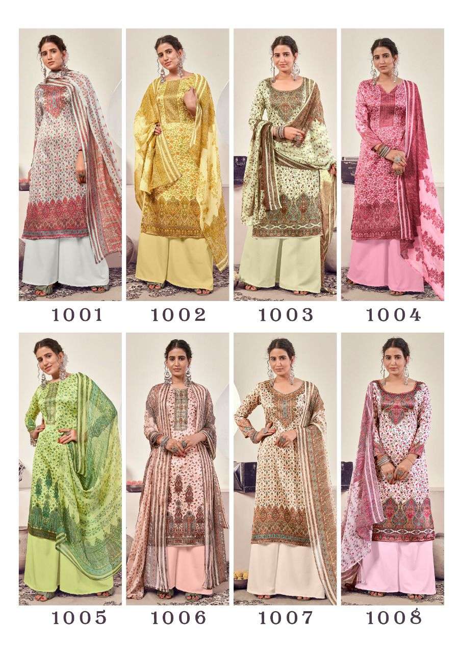 KASTURI BY KESARIYA 1001 TO 1008 SERIES BEAUTIFUL SUITS COLORFUL STYLISH FANCY CASUAL WEAR & ETHNIC WEAR HEAVY JAM PRINT DRESSES AT WHOLESALE PRICE