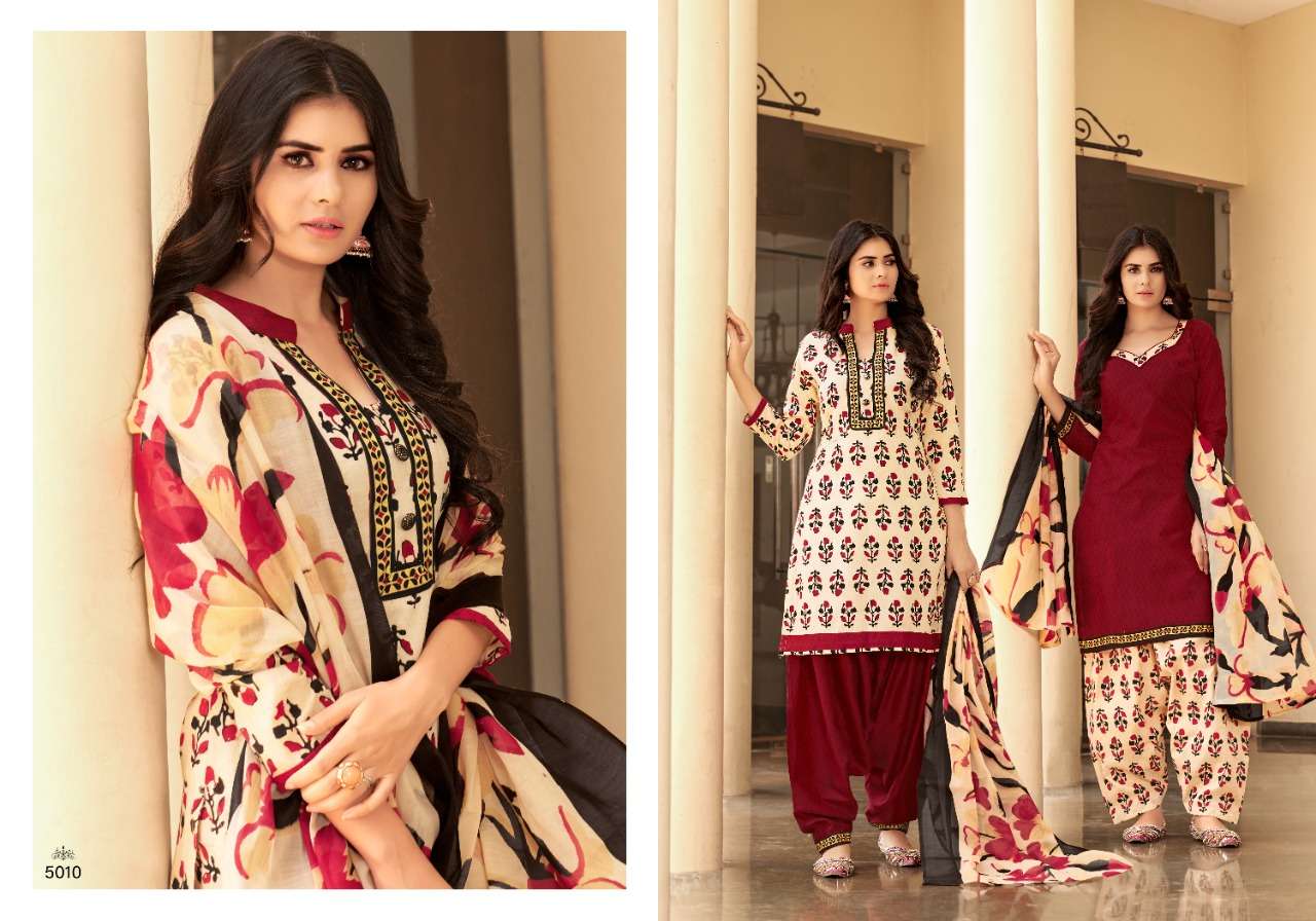 NON STOP VOL-50 BY SWEETY FASHION 5001 TO 5012 SERIES BEAUTIFUL SUITS COLORFUL STYLISH FANCY CASUAL WEAR & ETHNIC WEAR SOFT COTTON PRINT DRESSES AT WHOLESALE PRICE