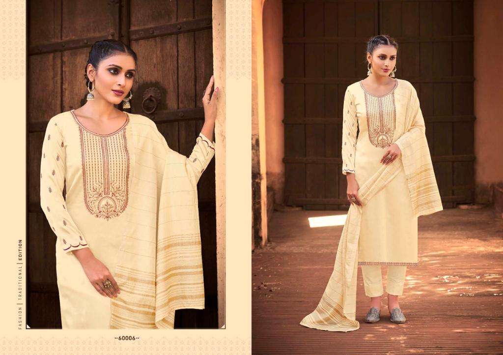 ELIZA BY SELTOS 60001 TO 60006 SERIES BEAUTIFUL SUITS COLORFUL STYLISH FANCY CASUAL WEAR & ETHNIC WEAR PURE COTTON SILK DRESSES AT WHOLESALE PRICE