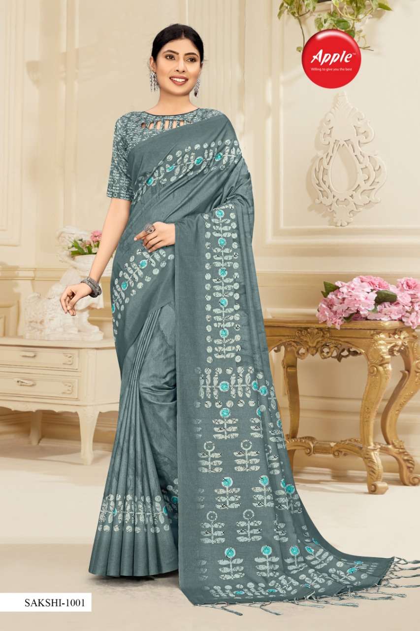 SAKSHI VOL-10 BY APPLE 1001 TO 1008 SERIES INDIAN TRADITIONAL WEAR COLLECTION BEAUTIFUL STYLISH FANCY COLORFUL PARTY WEAR & OCCASIONAL WEAR MANIPURI SAREES AT WHOLESALE PRICE