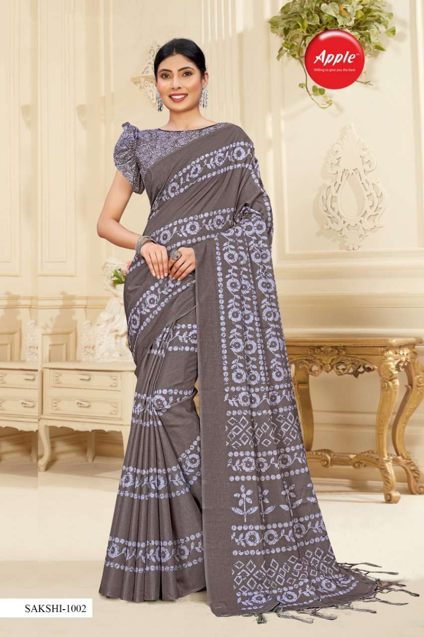 SAKSHI VOL-10 BY APPLE 1001 TO 1008 SERIES INDIAN TRADITIONAL WEAR COLLECTION BEAUTIFUL STYLISH FANCY COLORFUL PARTY WEAR & OCCASIONAL WEAR MANIPURI SAREES AT WHOLESALE PRICE