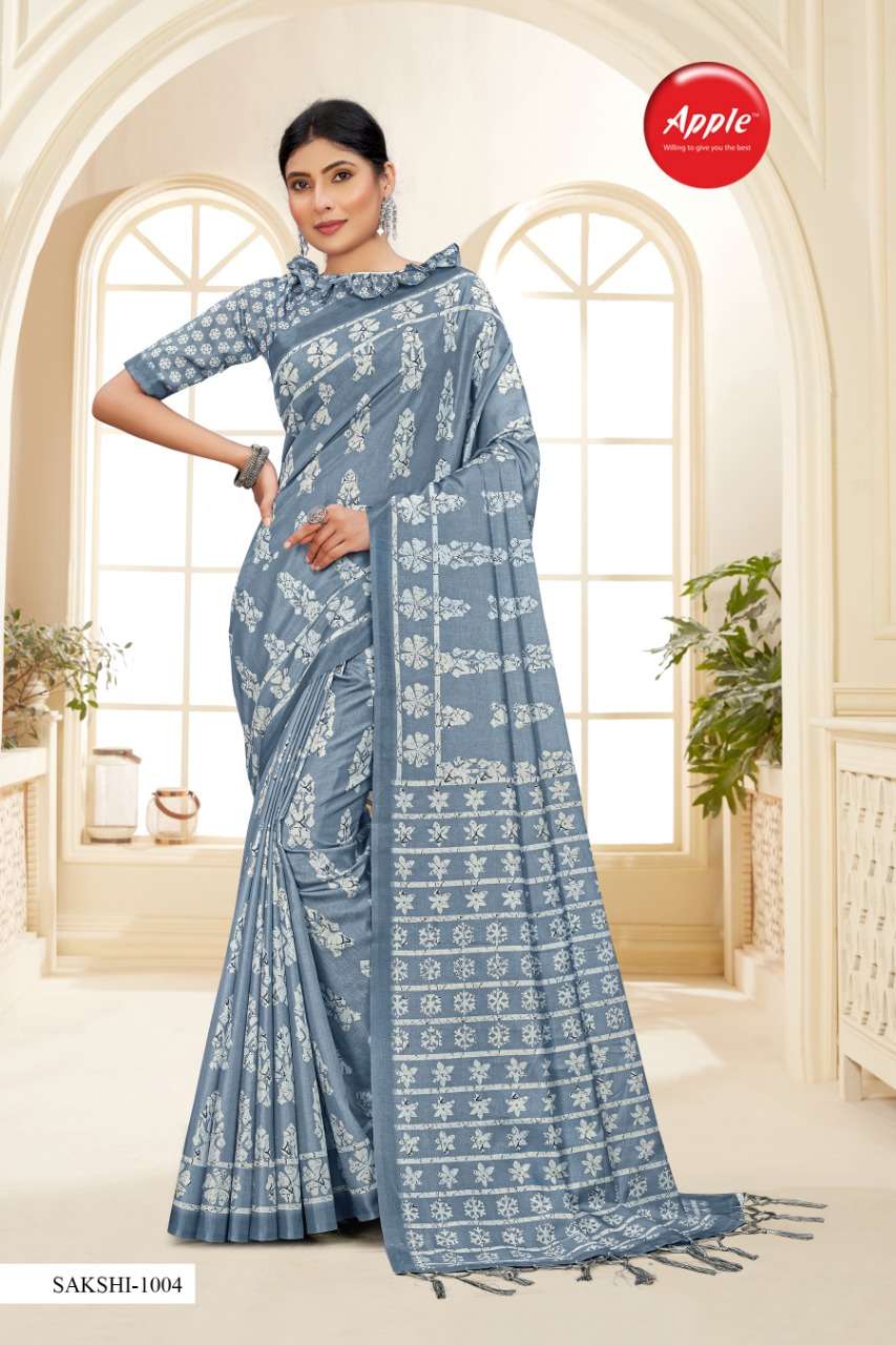 SAKSHI VOL-10 BY APPLE 1001 TO 1008 SERIES INDIAN TRADITIONAL WEAR COLLECTION BEAUTIFUL STYLISH FANCY COLORFUL PARTY WEAR & OCCASIONAL WEAR MANIPURI SAREES AT WHOLESALE PRICE