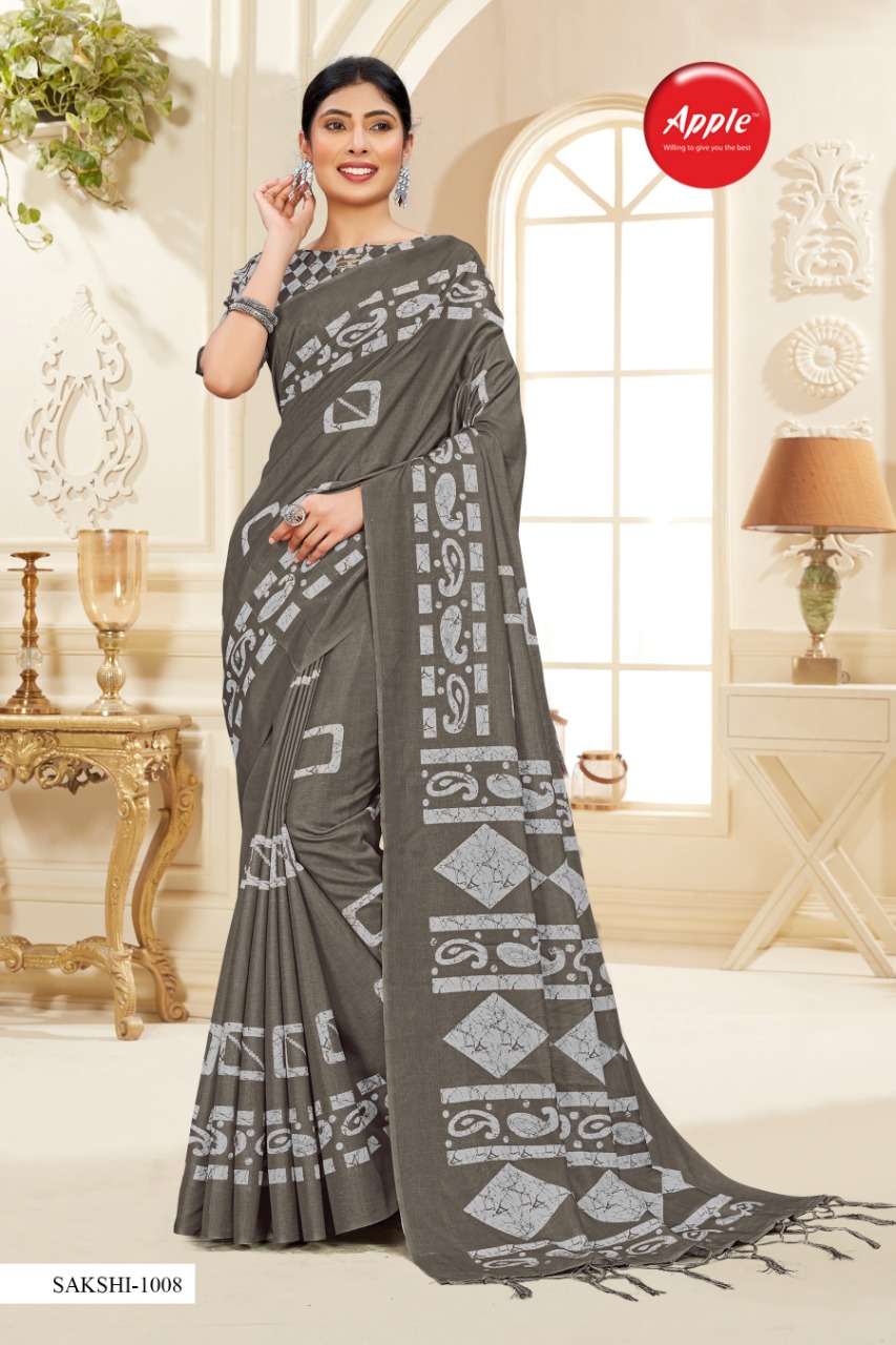SAKSHI VOL-10 BY APPLE 1001 TO 1008 SERIES INDIAN TRADITIONAL WEAR COLLECTION BEAUTIFUL STYLISH FANCY COLORFUL PARTY WEAR & OCCASIONAL WEAR MANIPURI SAREES AT WHOLESALE PRICE