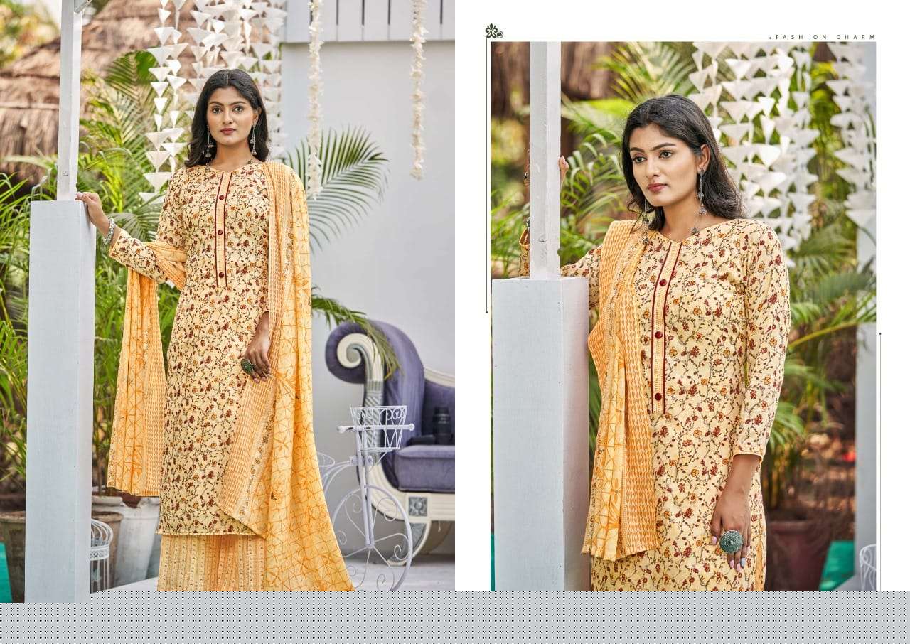 KIARA BY ADEEVA TRENDZ 502-001 TO 502-010 SERIES BEAUTIFUL SUITS COLORFUL STYLISH FANCY CASUAL WEAR & ETHNIC WEAR PURE COTTON PRINT DRESSES AT WHOLESALE PRICE