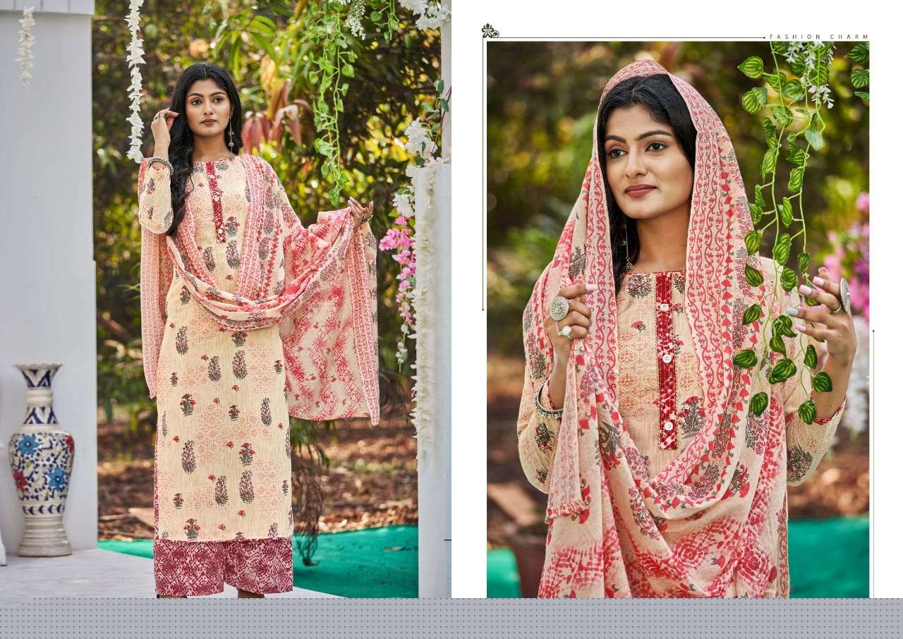 KIARA BY ADEEVA TRENDZ 502-001 TO 502-010 SERIES BEAUTIFUL SUITS COLORFUL STYLISH FANCY CASUAL WEAR & ETHNIC WEAR PURE COTTON PRINT DRESSES AT WHOLESALE PRICE