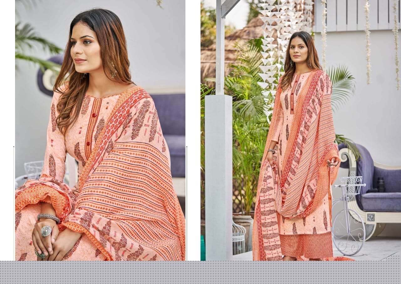 KIARA BY ADEEVA TRENDZ 502-001 TO 502-010 SERIES BEAUTIFUL SUITS COLORFUL STYLISH FANCY CASUAL WEAR & ETHNIC WEAR PURE COTTON PRINT DRESSES AT WHOLESALE PRICE