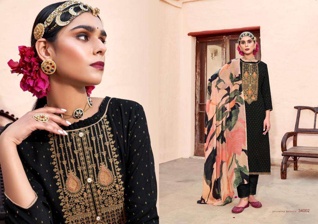 EHAANI BY SELTOS 34001 TO 34006 SERIES BEAUTIFUL SUITS COLORFUL STYLISH FANCY CASUAL WEAR & ETHNIC WEAR VISCOSE RAYON SILK DRESSES AT WHOLESALE PRICE
