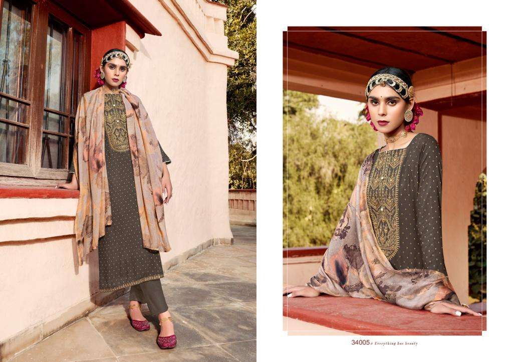 EHAANI BY SELTOS 34001 TO 34006 SERIES BEAUTIFUL SUITS COLORFUL STYLISH FANCY CASUAL WEAR & ETHNIC WEAR VISCOSE RAYON SILK DRESSES AT WHOLESALE PRICE