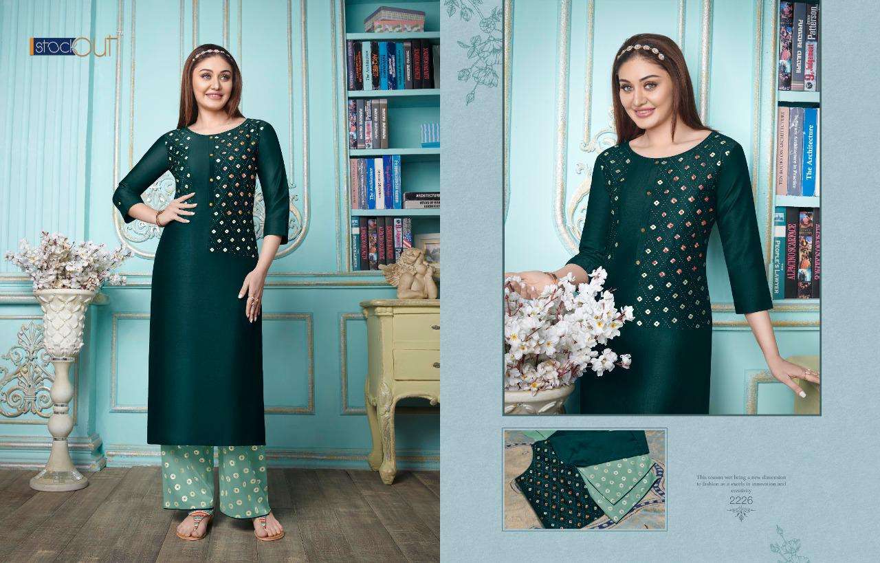 Zoya Vol-5 By Anju Fabrics 2221 To 2228 Series Designer Stylish Fancy Colorful Beautiful Party Wear & Ethnic Wear Collection Bemberg Silk Kurtis With Bottom At Wholesale Price
