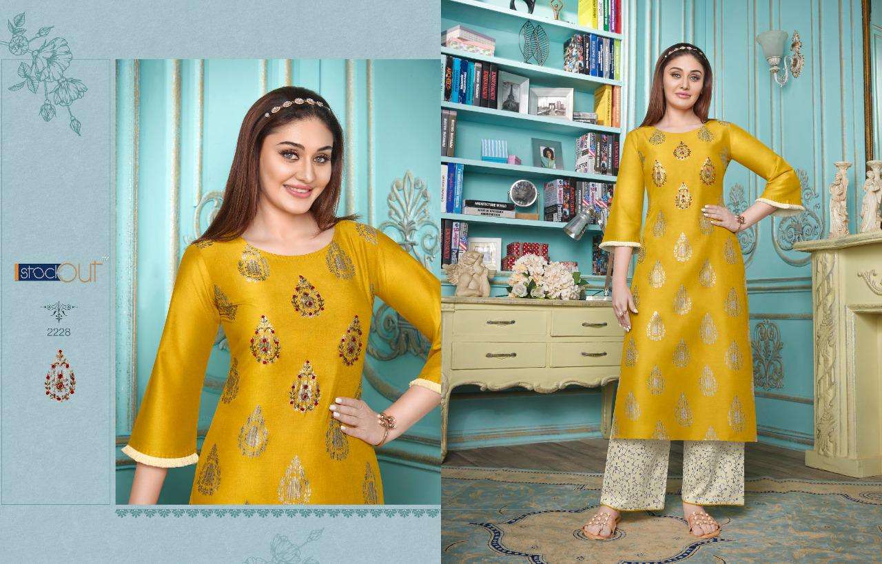 Zoya Vol-5 By Anju Fabrics 2221 To 2228 Series Designer Stylish Fancy Colorful Beautiful Party Wear & Ethnic Wear Collection Bemberg Silk Kurtis With Bottom At Wholesale Price