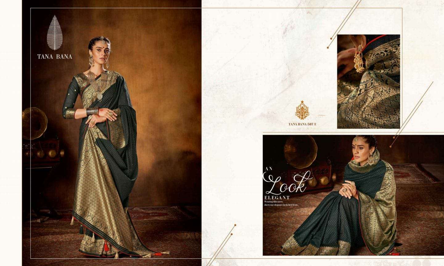 TANA BANA 307 COLOURS BY TANA BANA 307-A TO 307-E SERIES INDIAN TRADITIONAL WEAR COLLECTION BEAUTIFUL STYLISH FANCY COLORFUL PARTY WEAR & OCCASIONAL WEAR PURE SILK SAREES AT WHOLESALE PRICE
