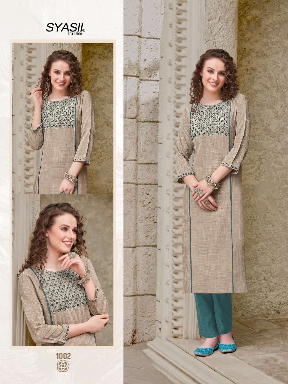 UNIQUE BY SYASII 1001 TO 1004 SERIES DESIGNER STYLISH FANCY COLORFUL BEAUTIFUL PARTY WEAR & ETHNIC WEAR COLLECTION VISCOSE EMBROIDERY KURTIS AT WHOLESALE PRICE