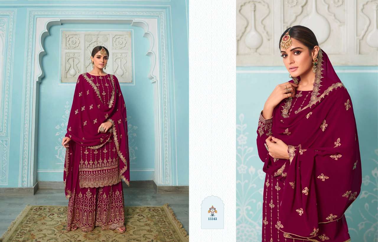 SIMRAN BY ZISA 13341 TO 13346 SERIES BEAUTIFUL SHARARA SUITS COLORFUL STYLISH FANCY CASUAL WEAR & ETHNIC WEAR BLOOMING GEORGETTE DRESSES AT WHOLESALE PRICE
