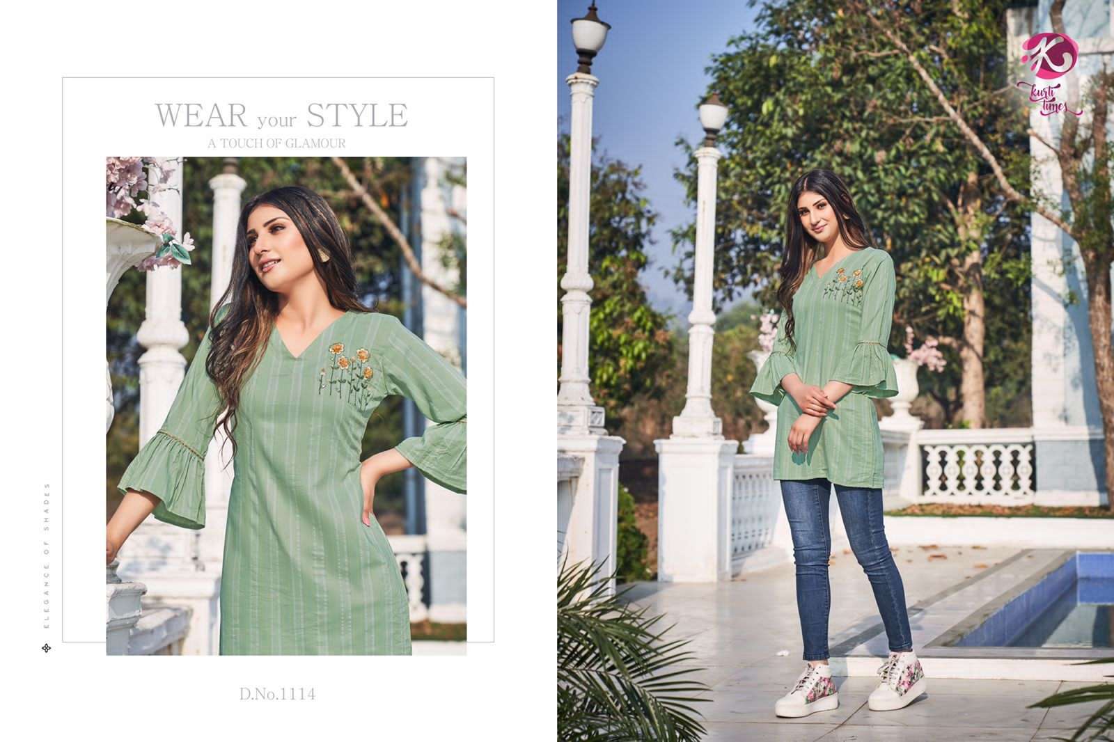 BLOOM BY KURTI TIMES 1111 TO 1114 SERIES DESIGNER STYLISH FANCY COLORFUL BEAUTIFUL PARTY WEAR & ETHNIC WEAR COLLECTION VISCOSE EMBROIDERY KURTIS AT WHOLESALE PRICE