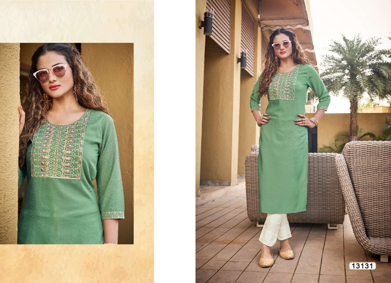 LIZA BY KIVI 13129 TO 13134 SERIES DESIGNER STYLISH FANCY COLORFUL BEAUTIFUL PARTY WEAR & ETHNIC WEAR COLLECTION RAYON EMBROIDERY KURTIS AT WHOLESALE PRICE