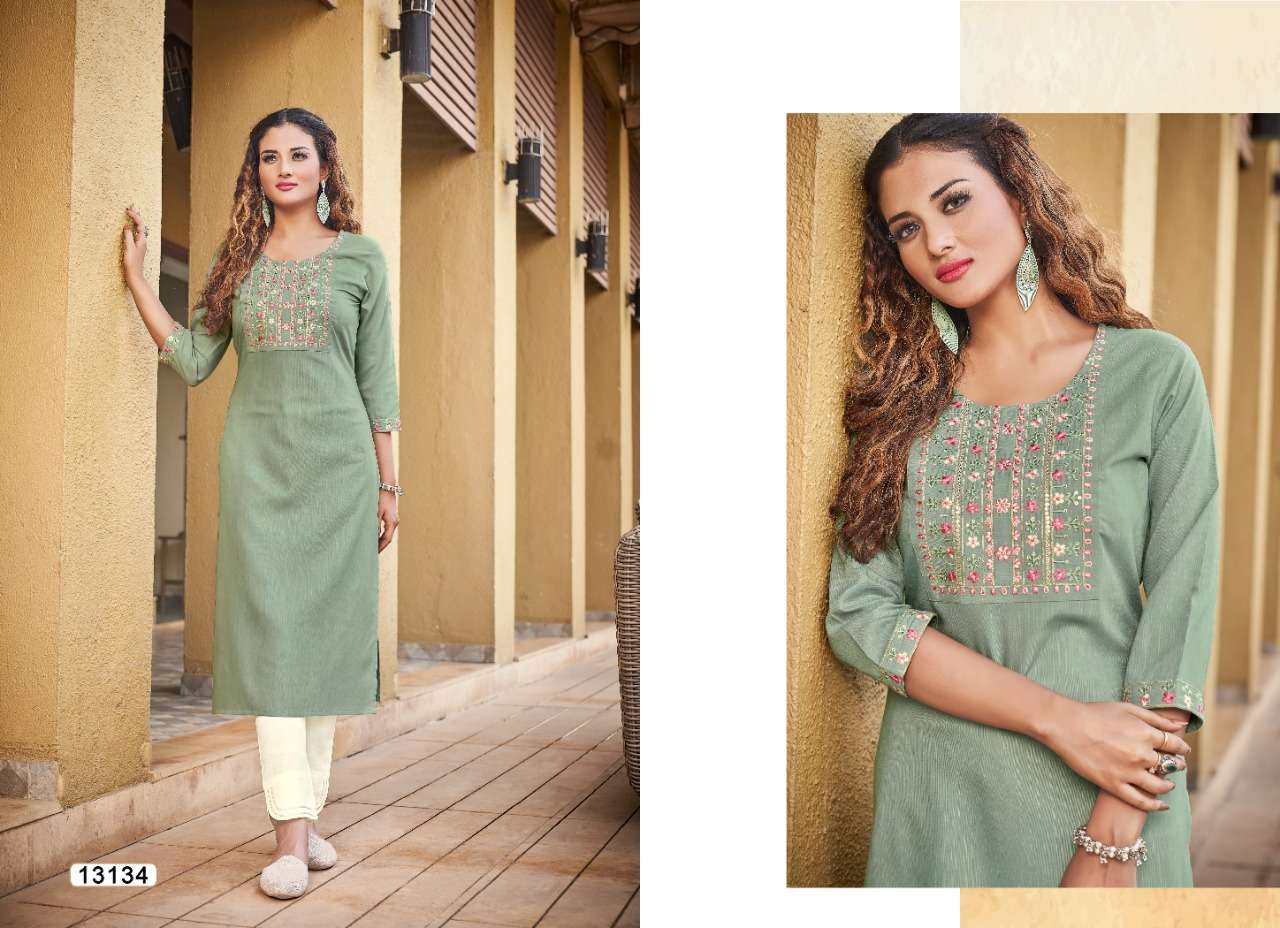 LIZA BY KIVI 13129 TO 13134 SERIES DESIGNER STYLISH FANCY COLORFUL BEAUTIFUL PARTY WEAR & ETHNIC WEAR COLLECTION RAYON EMBROIDERY KURTIS AT WHOLESALE PRICE